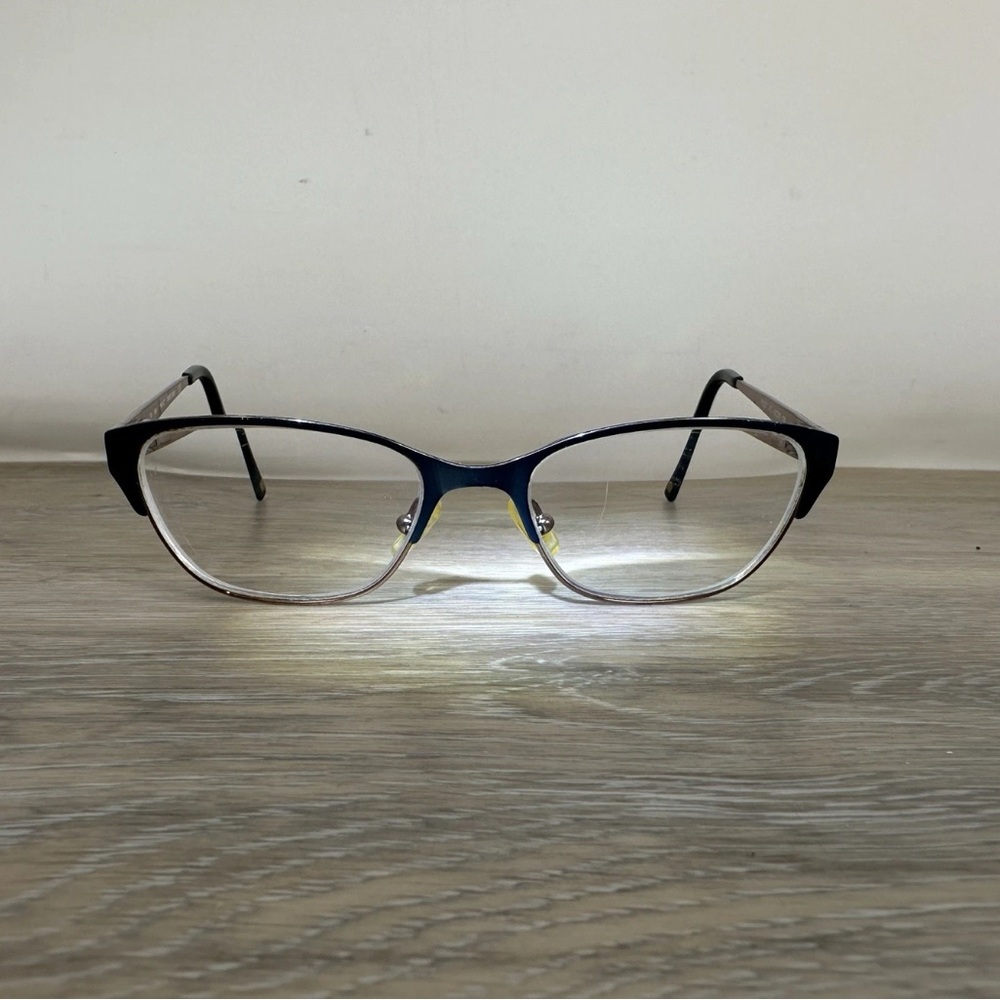 Marchon NYC Eyeglasses Frames PALEY 412 Blue M-Paley 49-16-135 Cat Eye